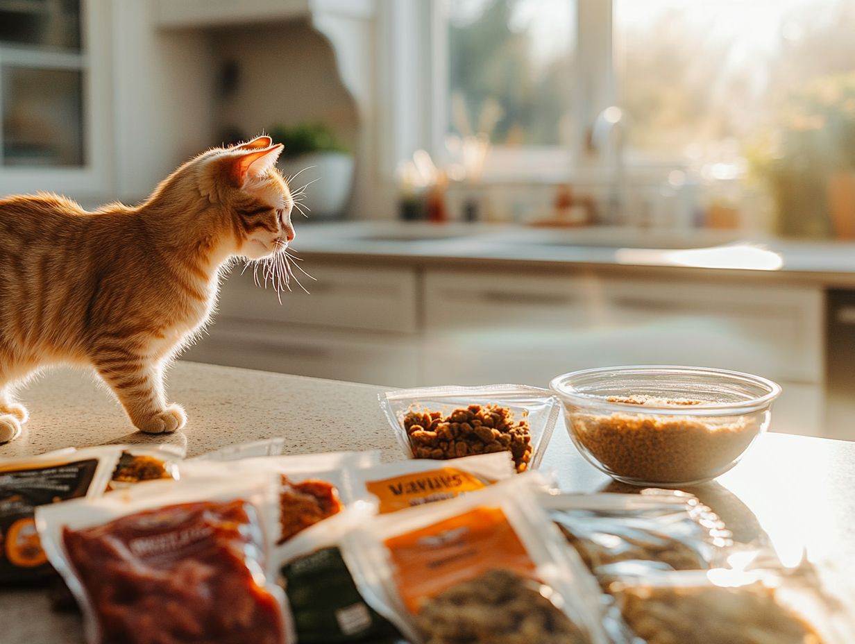 What are freeze-dried raw cat foods and how do they differ from traditional pet foods?