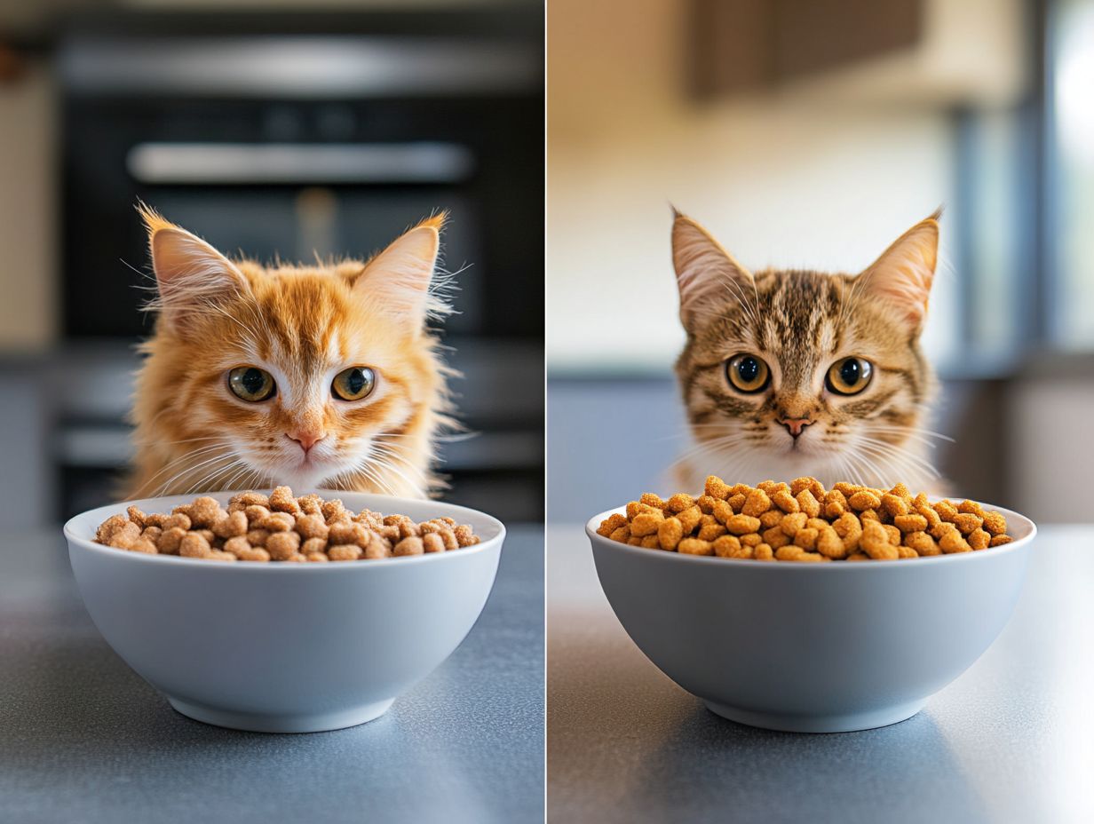 What is the difference between wet and dry kitten food?