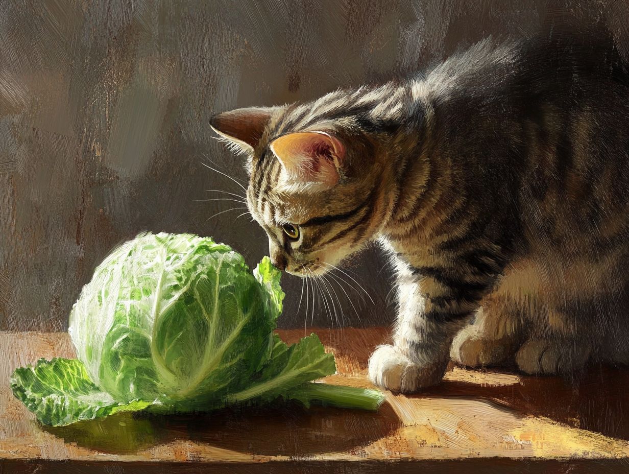 Introducing cabbage to a cat's diet safely