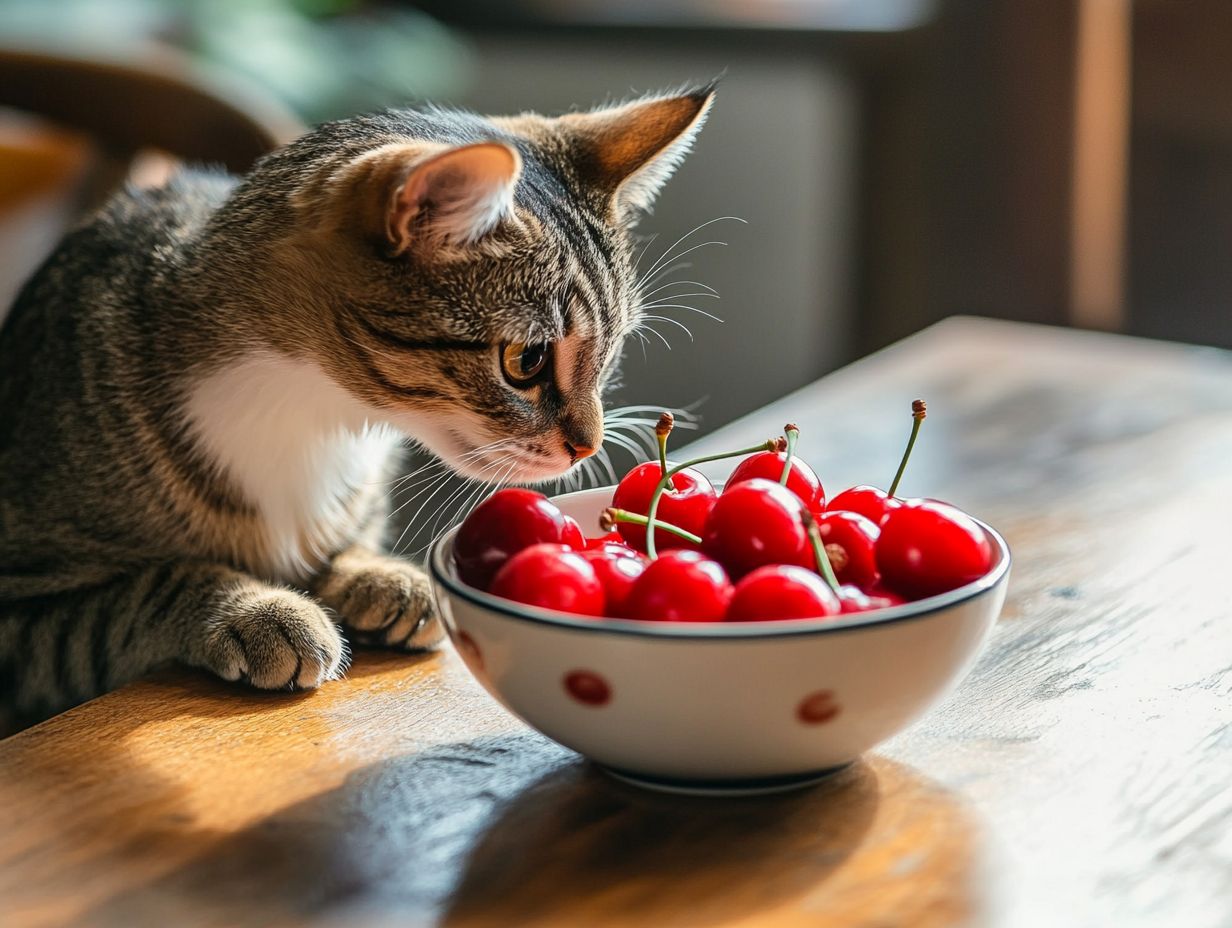 What are the risks of cats eating cherries?