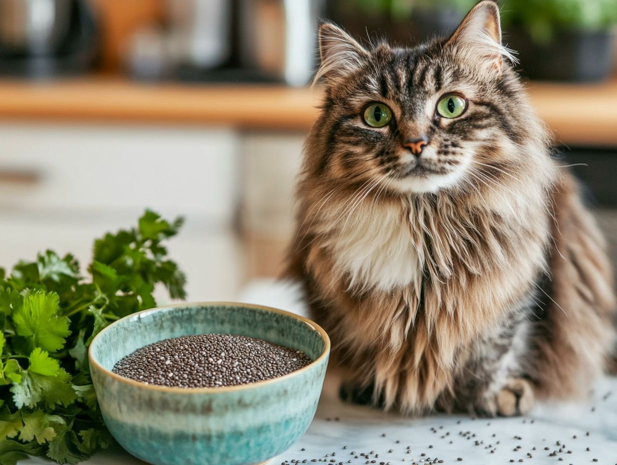 What is the nutritional value of chia seeds for cats?