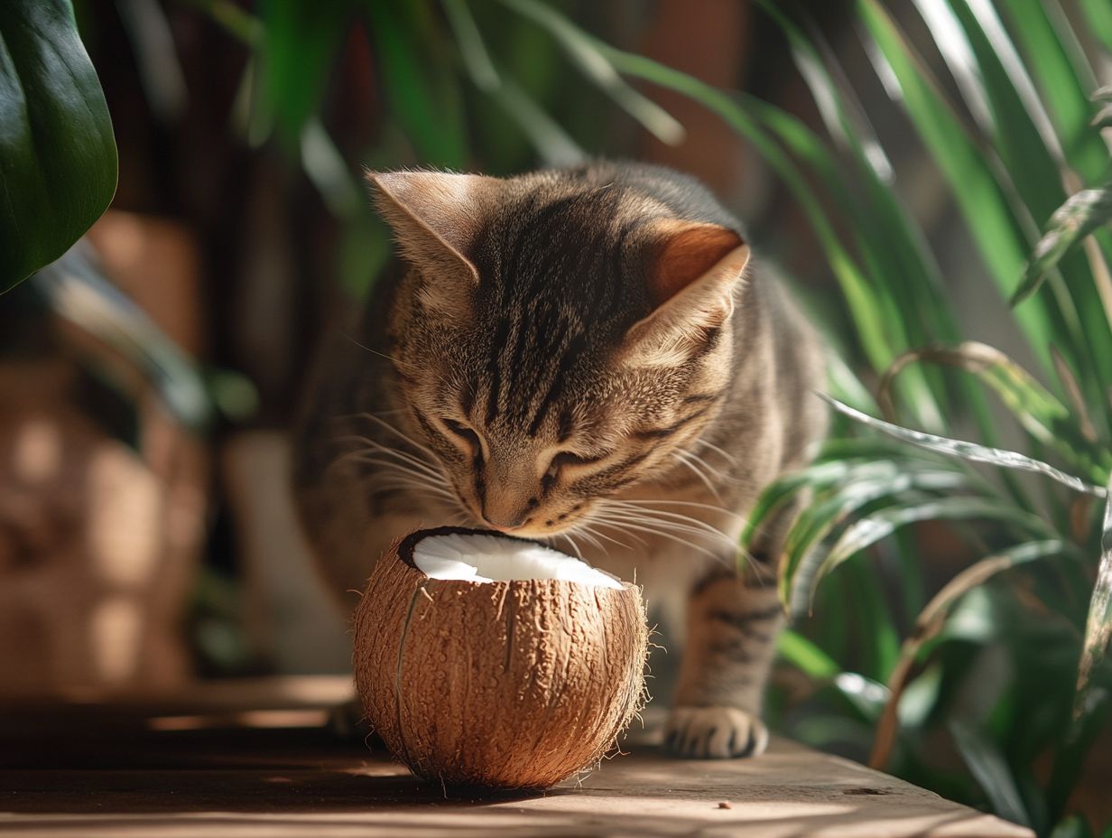 Coconut diet risks for cats