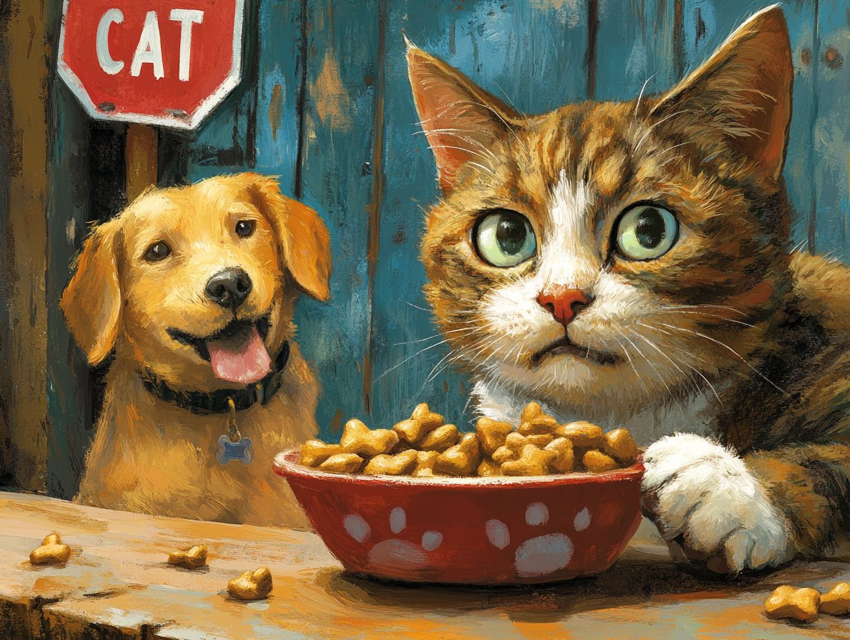 Safe alternatives to dog treats for cats