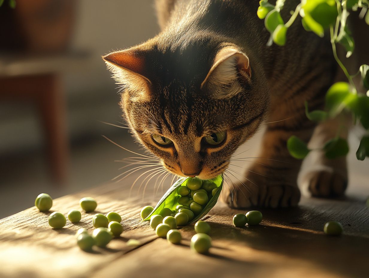 Healthy foods for cats including carrots, sweet potatoes, and spinach