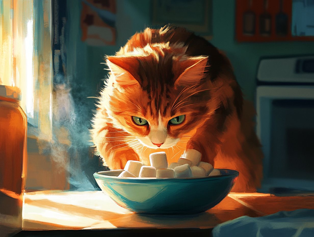 Why is it not recommended for cats to eat marshmallows?