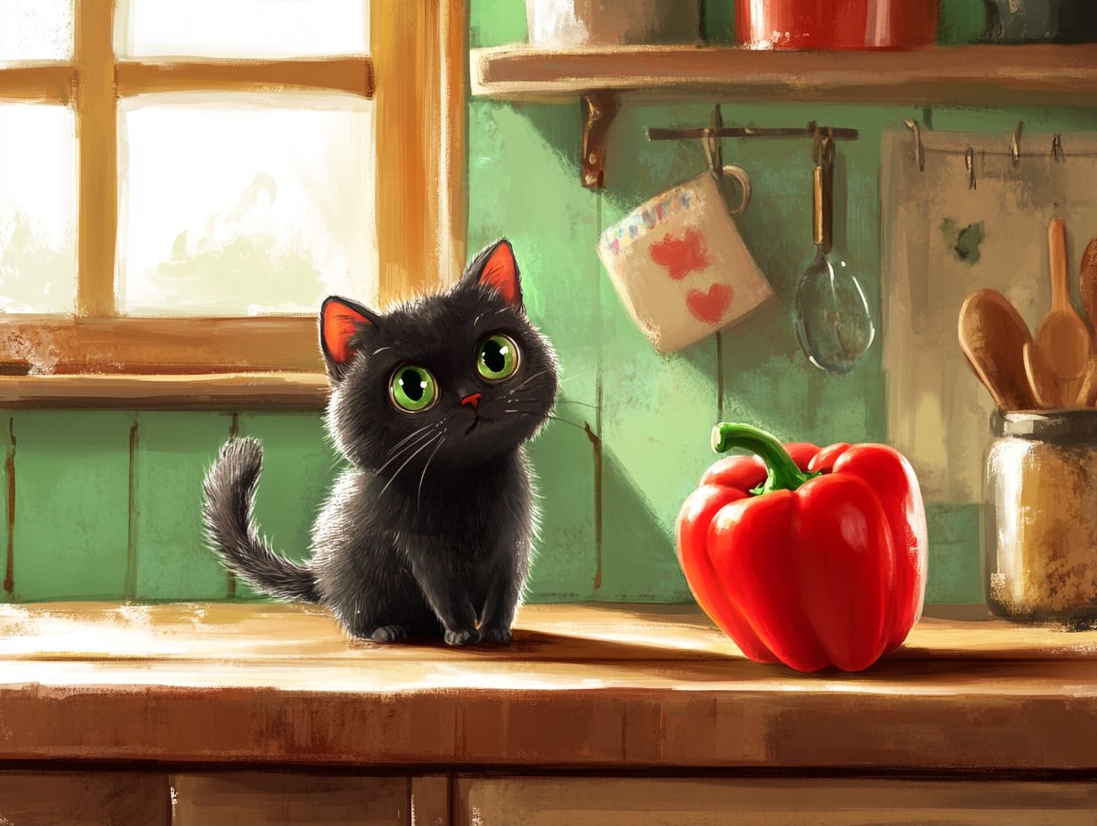 Image of bell peppers safe for cats