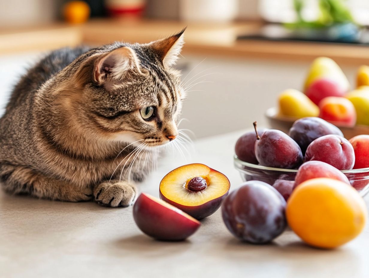 Warning signs of plum poisoning in cats