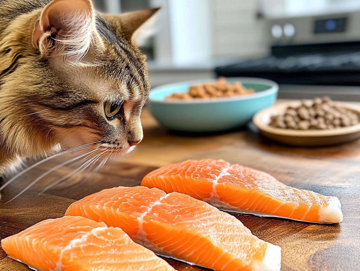 Is raw salmon safe for cats to eat?