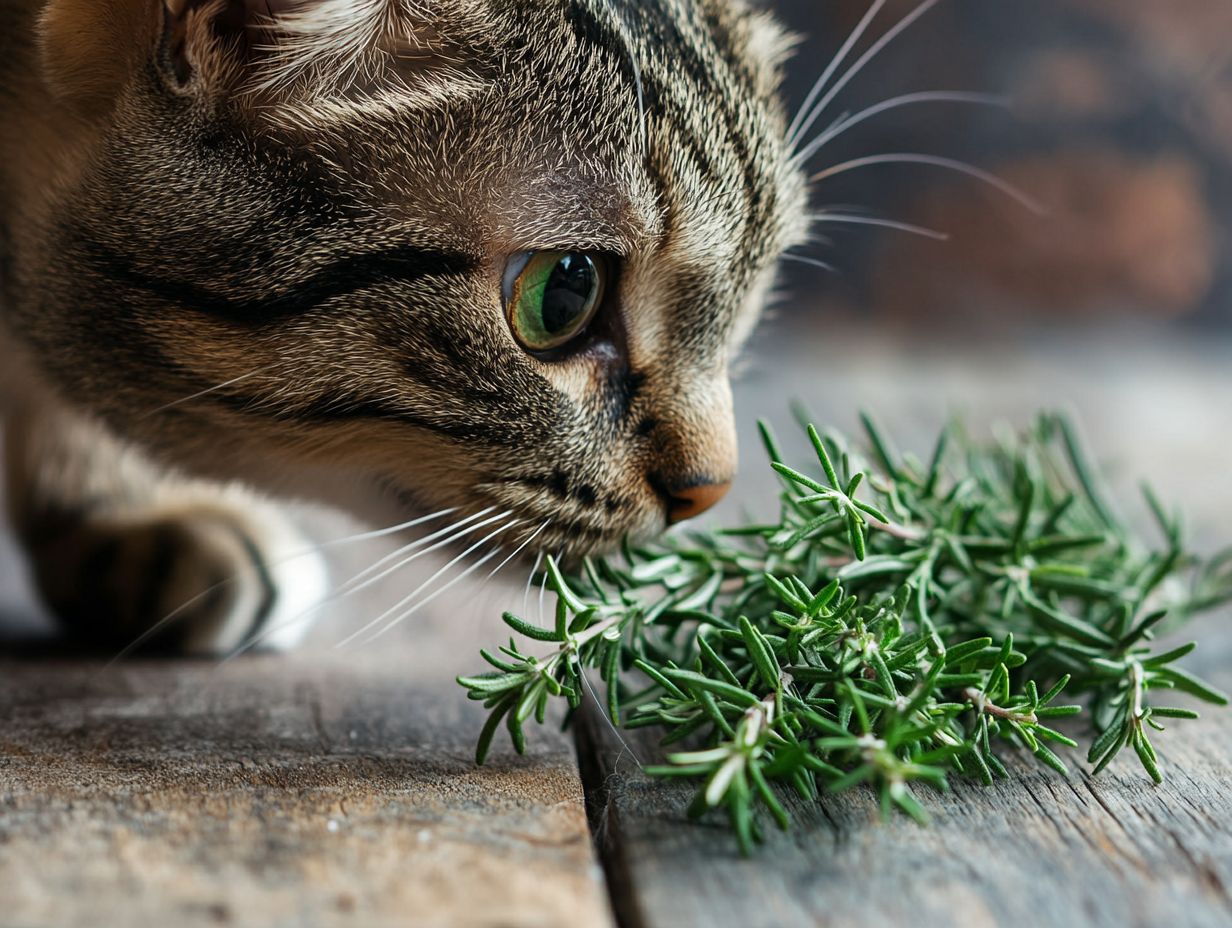 What parts of the rosemary plant are toxic to cats?