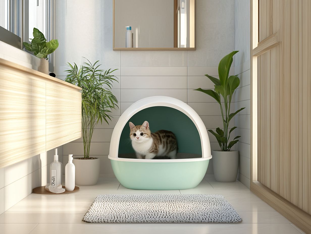 Do covered litter boxes really help with controlling odor and maintaining cleanliness for cats?