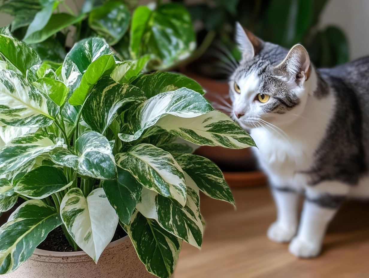 What are the symptoms of toxicity in cats from the Silver Queen Plant?